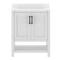 Merrick Lane Vigo Bathroom Vanity with Ceramic Sink, Carrara Marble Finish Countertop, Storage Cabinet with Soft Close Doors and Open Shelf